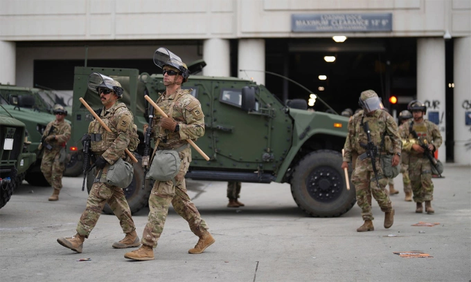 U.S. Deployment of Troops to Los Angeles Estimated to Cost $134 Million