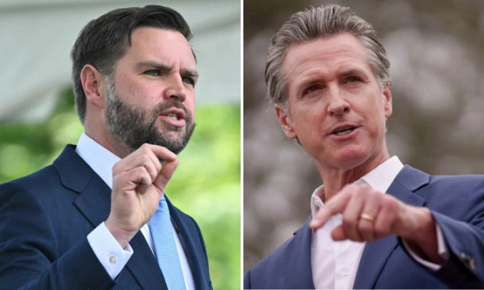 California Governor and Vice President Vance Clash Online Over LA Protests